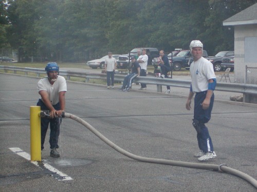 B Hose hydrant @ practice, year unk